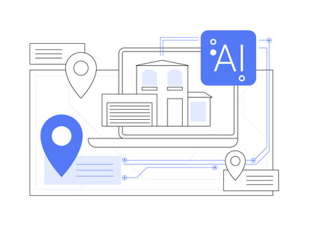 AI-Driven Property Sourcing abstract concept vector illustration.のイラスト素材