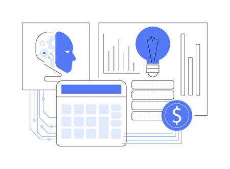 AI-Backed Energy Pricing abstract concept vector illustration.のイラスト素材