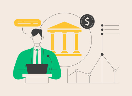Government spending abstract concept vector illustration.のイラスト素材