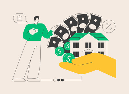 Mortgage relief program abstract concept vector illustration.のイラスト素材