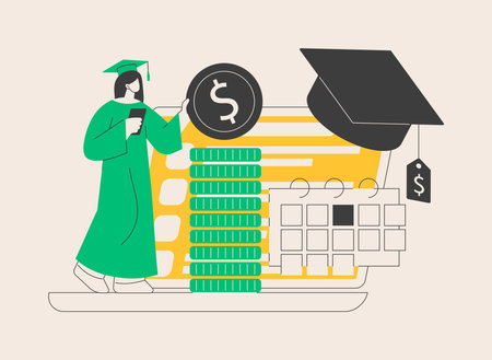 Student loan payments deferred abstract concept vector illustration.のイラスト素材