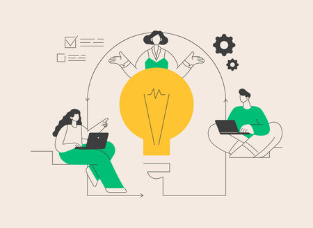 Project life cycle abstract concept vector illustration.のイラスト素材