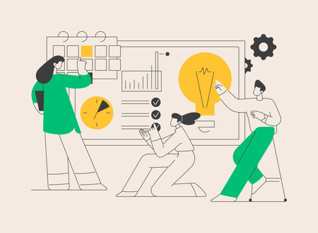 Project planning abstract concept vector illustration.のイラスト素材