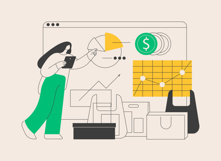 Market research studies abstract concept vector illustration.のイラスト素材