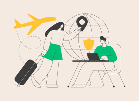 Global travelling abstract concept vector illustration.のイラスト素材