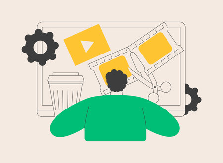 Video design abstract concept vector illustration.のイラスト素材