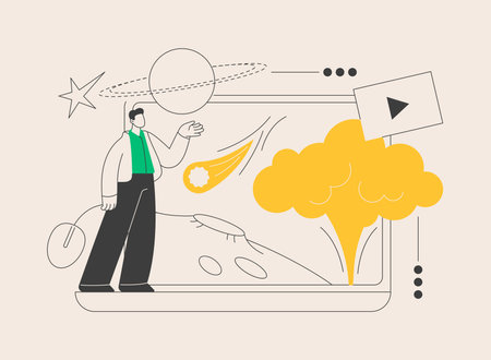 Special effects design abstract concept vector illustration.のイラスト素材