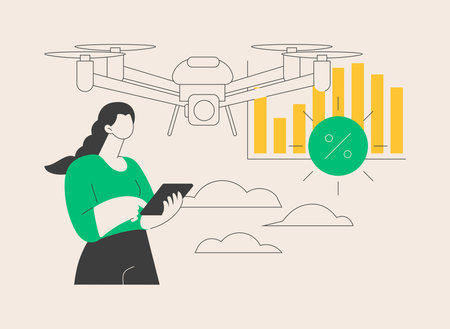 Meteorology drones abstract concept vector illustration.のイラスト素材