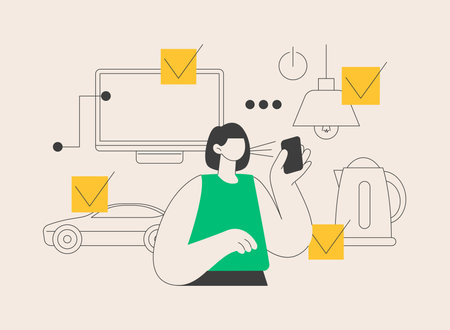 Voice control abstract concept vector illustration.のイラスト素材