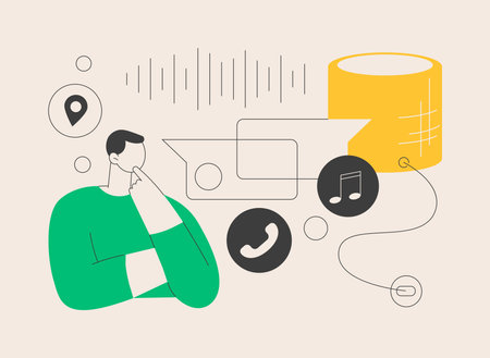 Smart speaker abstract concept vector illustration.のイラスト素材