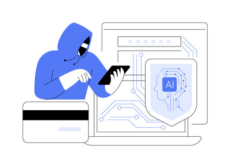 AI-Driven Fraud Prevention abstract concept vector illustration.のイラスト素材