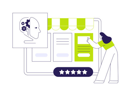 AI-Driven Personalized Product Suggestions abstract concept vector illustration.のイラスト素材