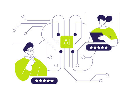 AI-Enabled Product or Service Enhancements abstract concept vector illustration.のイラスト素材