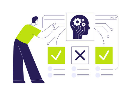 AI-Backed Proactive Issue Resolution abstract concept vector illustration.のイラスト素材