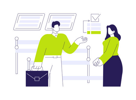 Priority line abstract concept vector illustration.のイラスト素材