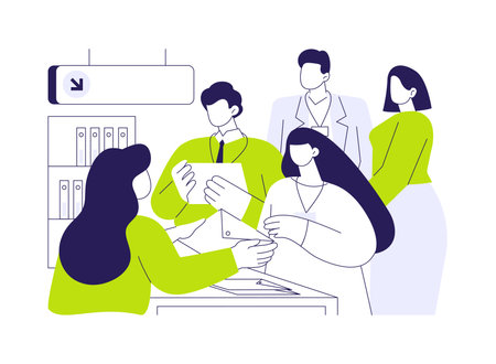 Conference accreditation abstract concept vector illustration.のイラスト素材