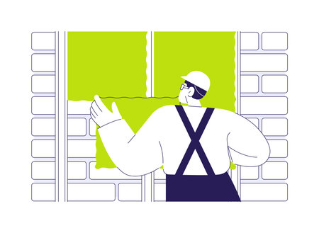 Roll insulation abstract concept vector illustration.のイラスト素材