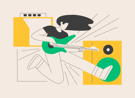 Rock music abstract concept vector illustration.のイラスト素材