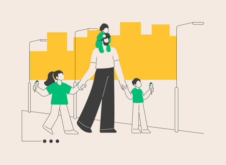 Modern dads abstract concept vector illustration.のイラスト素材