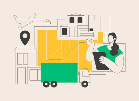 Interurban migration abstract concept vector illustration.のイラスト素材