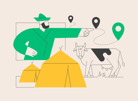Nomadism abstract concept vector illustration.のイラスト素材