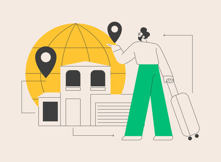 Return migration abstract concept vector illustration.のイラスト素材
