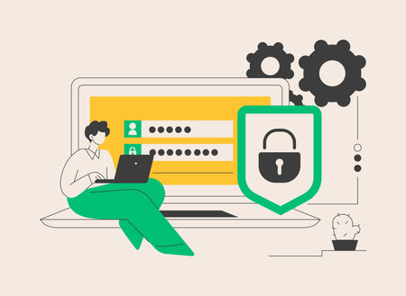 Data privacy abstract concept vector illustration.のイラスト素材