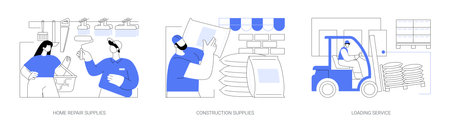 Hardware supermarket isolated cartoon vector illustrations seのイラスト素材