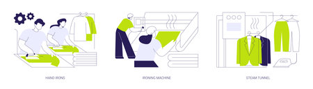 Garment finishing abstract concept vector illustrations.のイラスト素材