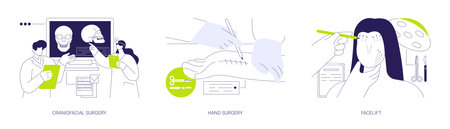 Plastic surgery abstract concept vector illustrations.のイラスト素材