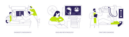 Xray medical examination abstract concept vector illustrations.のイラスト素材