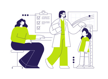 Measure height and weight abstract concept vector illustration.のイラスト素材
