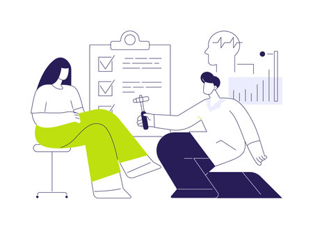 Neurological exam abstract concept vector illustration.のイラスト素材