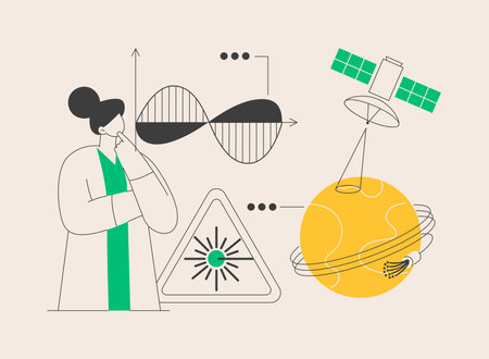 Laser technologies abstract concept vector illustration.のイラスト素材