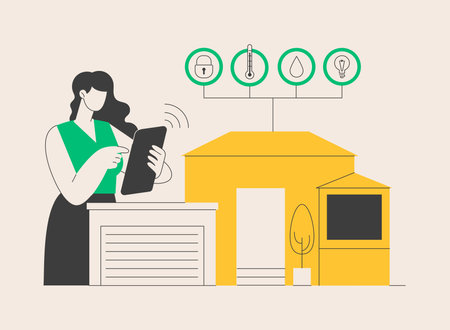 Smart home 2.0 abstract concept vector illustration.のイラスト素材