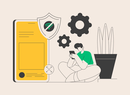Progressive web app abstract concept vector illustration.のイラスト素材