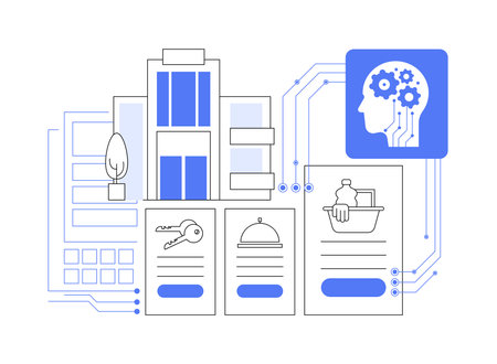 AI-Streamlined Staff Scheduling abstract concept vector illustration.のイラスト素材