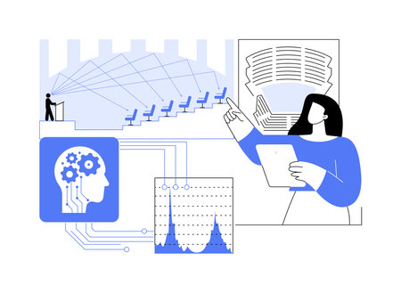 AI-Powered Acoustic Design abstract concept vector illustration.のイラスト素材
