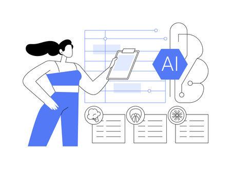 AI-Optimized Athlete Nutrition abstract concept vector illustration.のイラスト素材