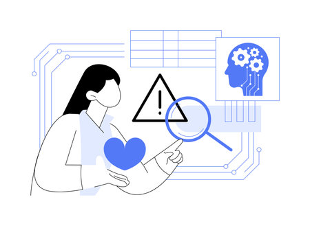 AI-Supported Cause Identification abstract concept vector illustration.のイラスト素材