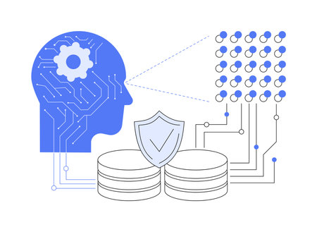 AI-Analyzed Compliance Monitoring abstract concept vector illustration.のイラスト素材
