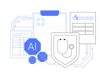 AI-Analyzed Public Health abstract concept vector illustration.のイラスト素材