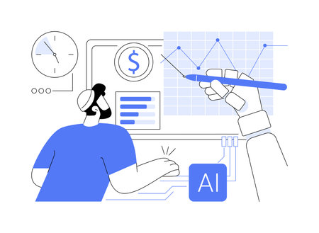 AI-Analyzed Debt Management abstract concept vector illustration.のイラスト素材