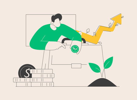 Sustainable business abstract concept vector illustration.のイラスト素材