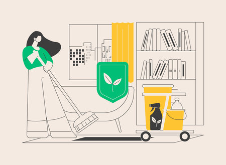 Green cleaning abstract concept vector illustration.のイラスト素材