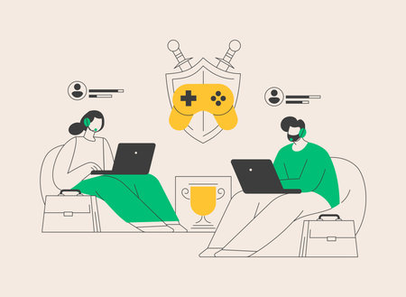 Office esport competition abstract concept vector illustration.のイラスト素材