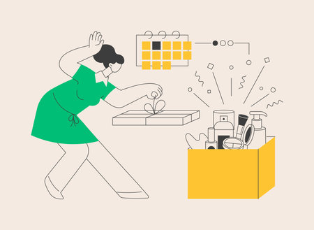 Beauty box abstract concept vector illustration.のイラスト素材