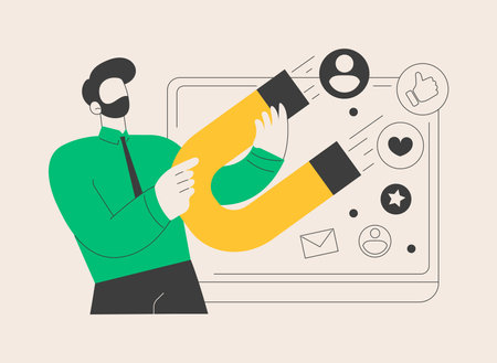 Engagement marketing abstract concept vector illustration.のイラスト素材