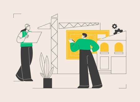 Real estate development abstract concept vector illustration.のイラスト素材