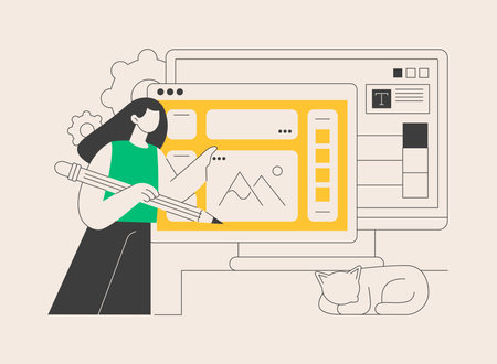 Interface design abstract concept vector illustration.のイラスト素材